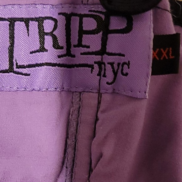 Vintage Tripp Nyc Corset Floral Lace-up Hook Purple & Black XXL - Picture 5 of 11